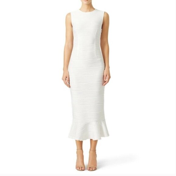 Opening Ceremony Lotus Flutter Dress Sleeveless Midi Fit N Flare Size Small - Picture 1 of 13